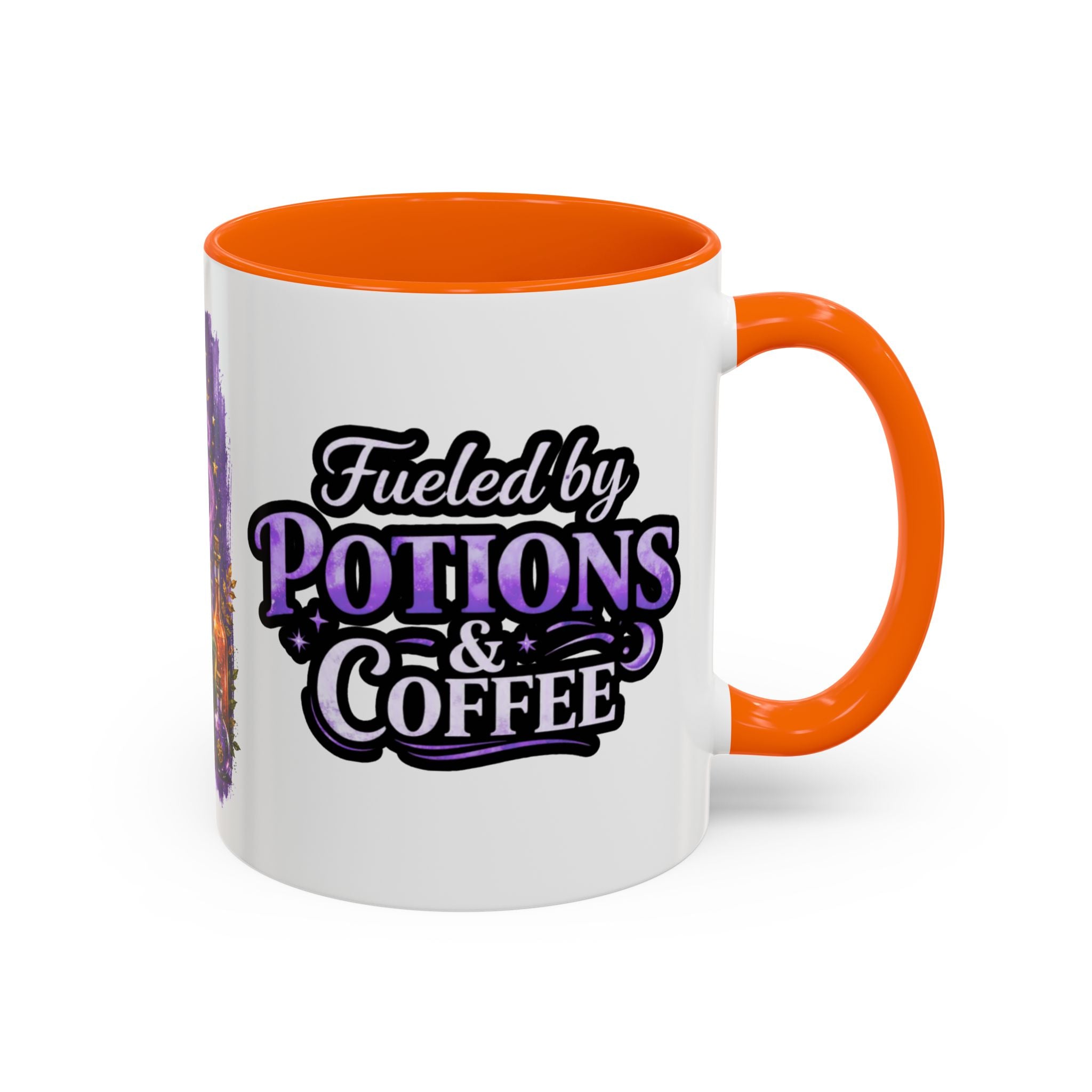 Autumn Alchemy Fueled by Potions & Coffee Accent Mug — Witchy Halloween Coffee Cup (11/15oz)