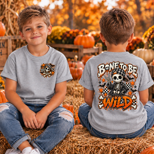 Kids Bone to be Wild Pocket and back geaphics TheCraftNook