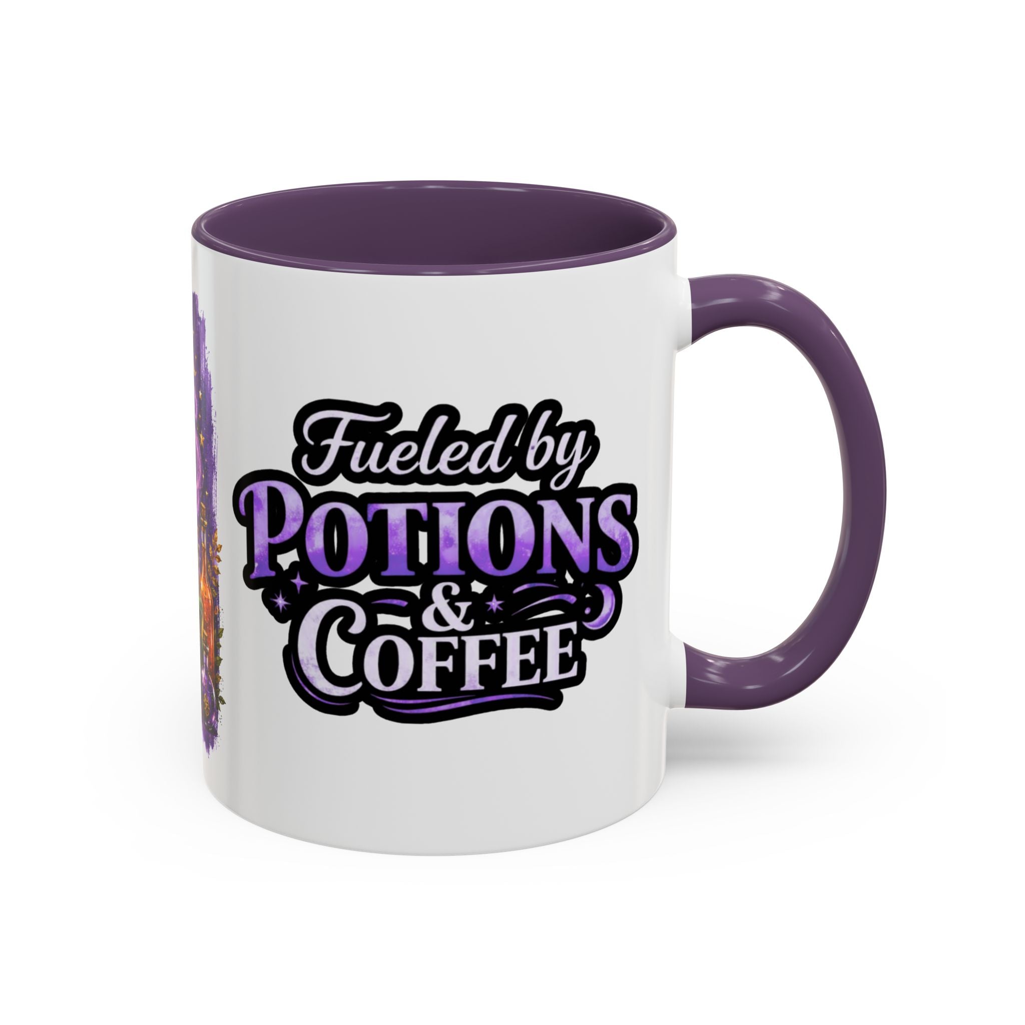 Autumn Alchemy Fueled by Potions & Coffee Accent Mug — Witchy Halloween Coffee Cup (11/15oz)