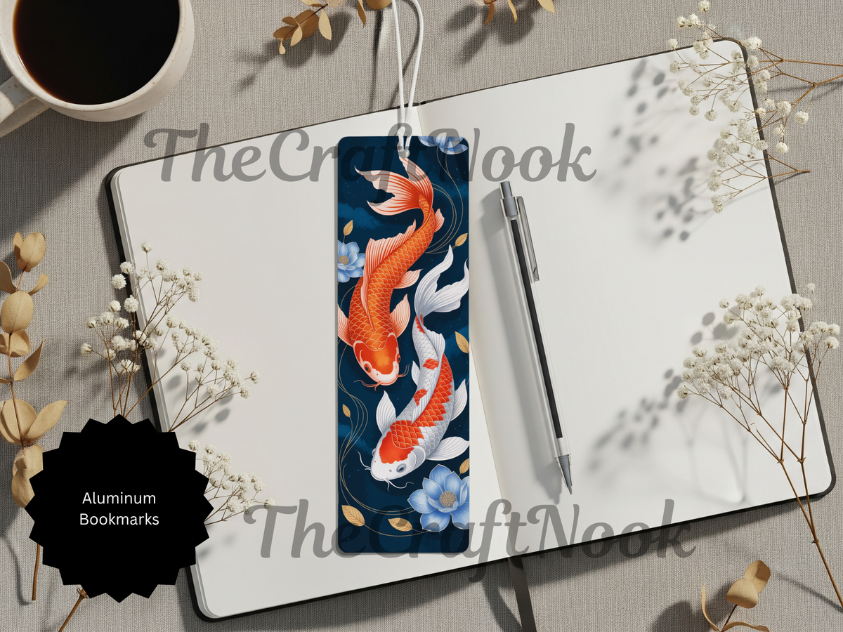 Koi Fish Bookmarks – Handcrafted Metal Bookmarks with Beads & Glitter TheCraftNook