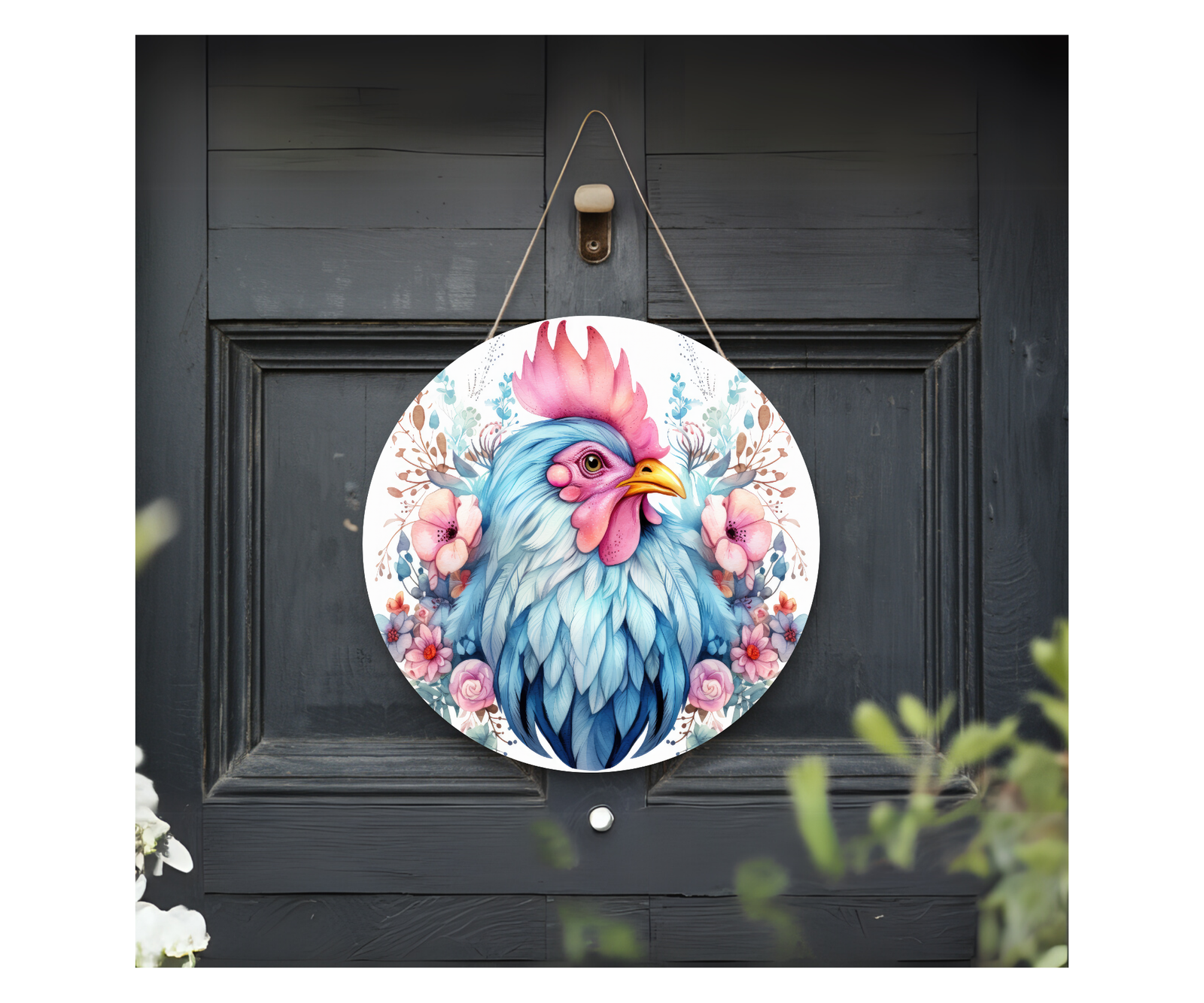 Cluck In & Stay Awhile Chicken Door Signs TheCraftNook