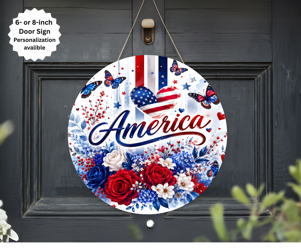 4th of July Door Signs TheCraftNook