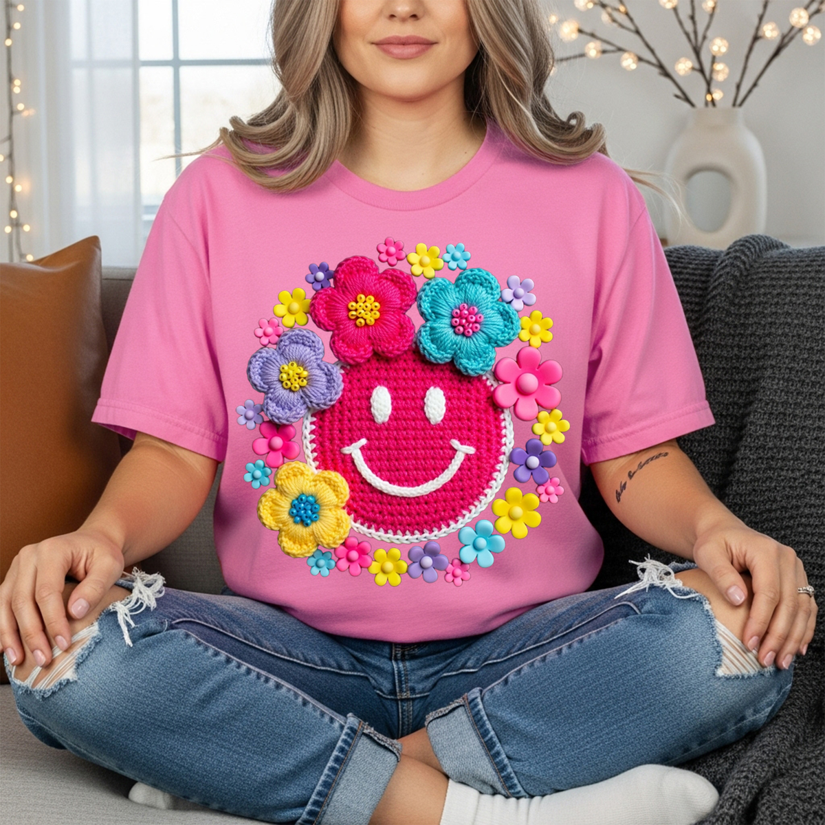 Foaux Yarn Smile Tee TheCraftNook