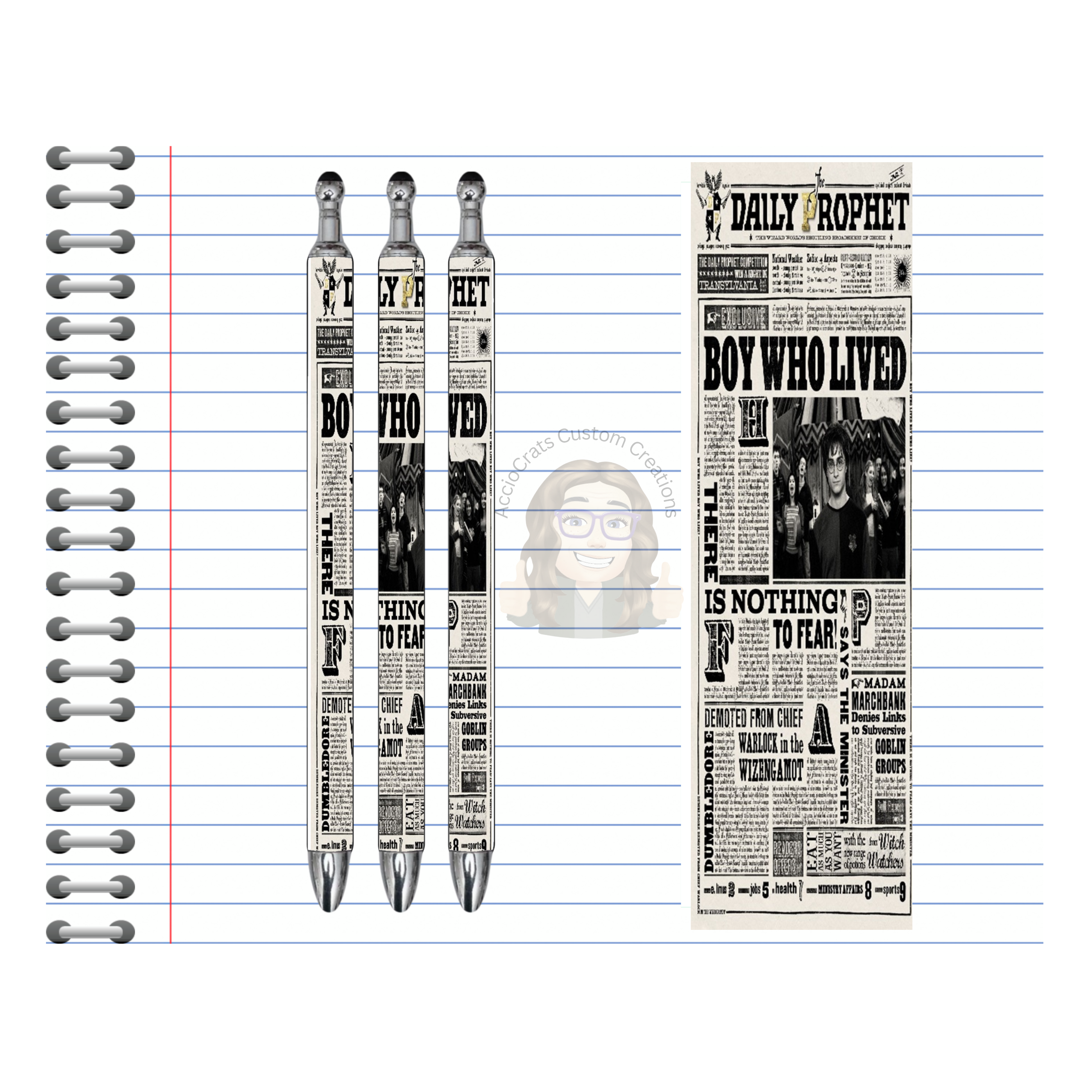 Refillable Pens, Wizard Images. Write with a little magic! ✨🪄Multiple options and Images available.