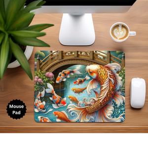 Koi Fish Mouse Pad TheCraftNook