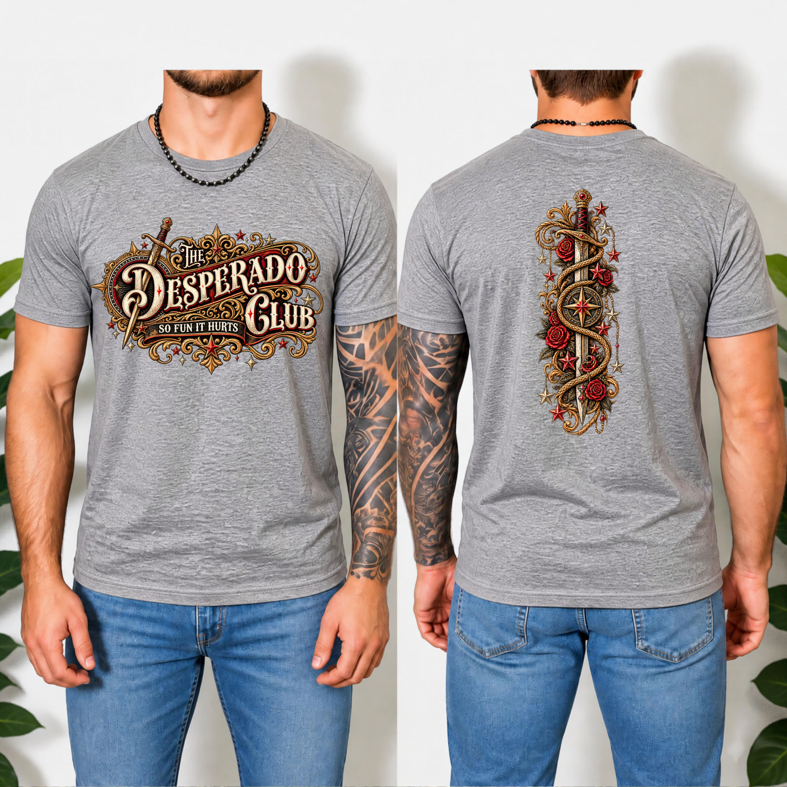 The Desperado T-shirt Front and back graphics TheCraftNook
