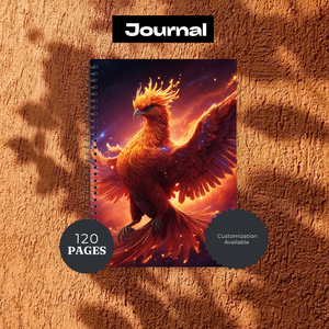 Phoenix Journal - 120 Page Lined Notebook for Writing & Planning TheCraftNook