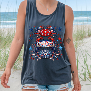 Patriotic Crabs Graphic Tee | Funny 4th of July Beach Shirt TheCraftNook