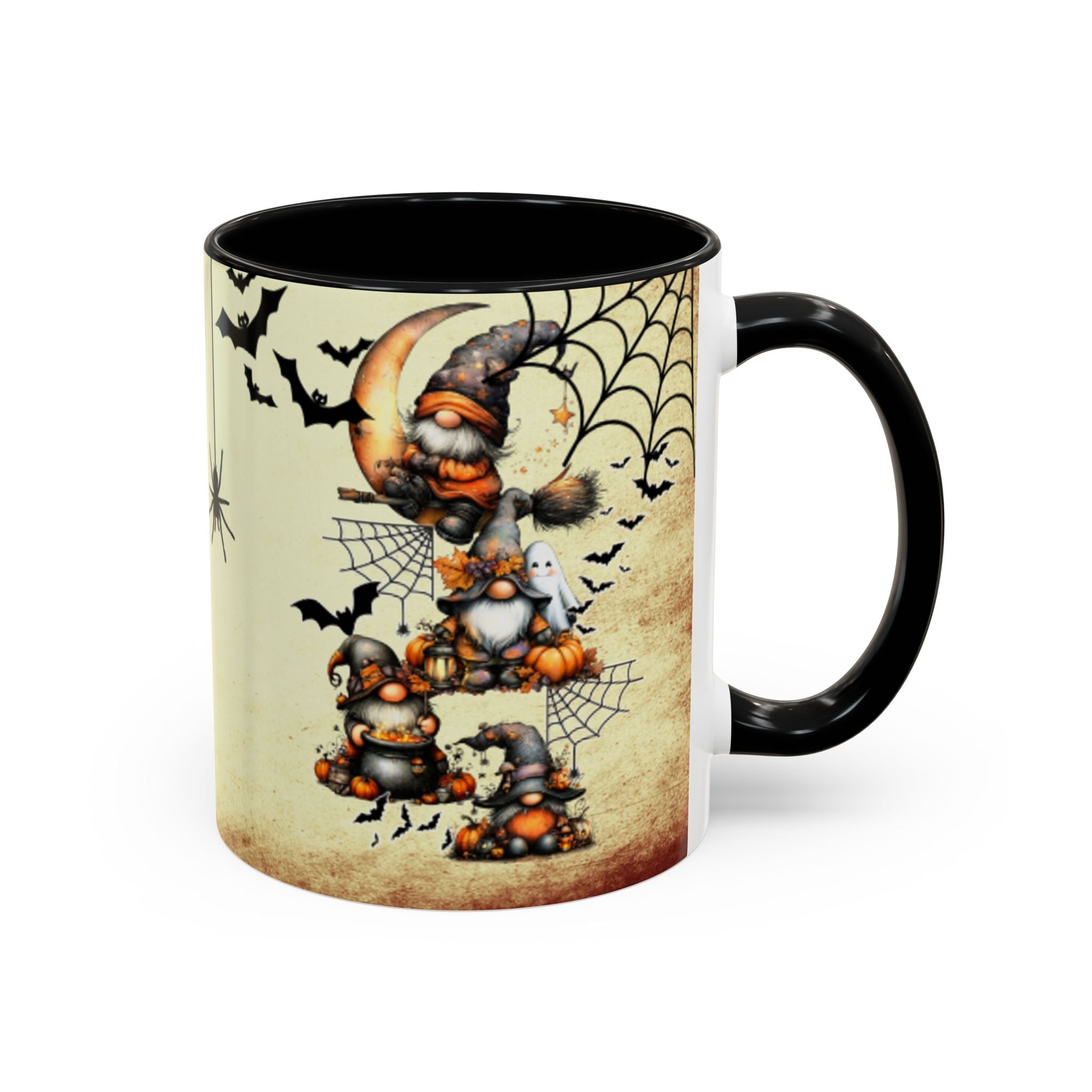Hangin' with My Gnomie Coffee Mug — Spooky Pumpkin Moon Design (11/15oz)