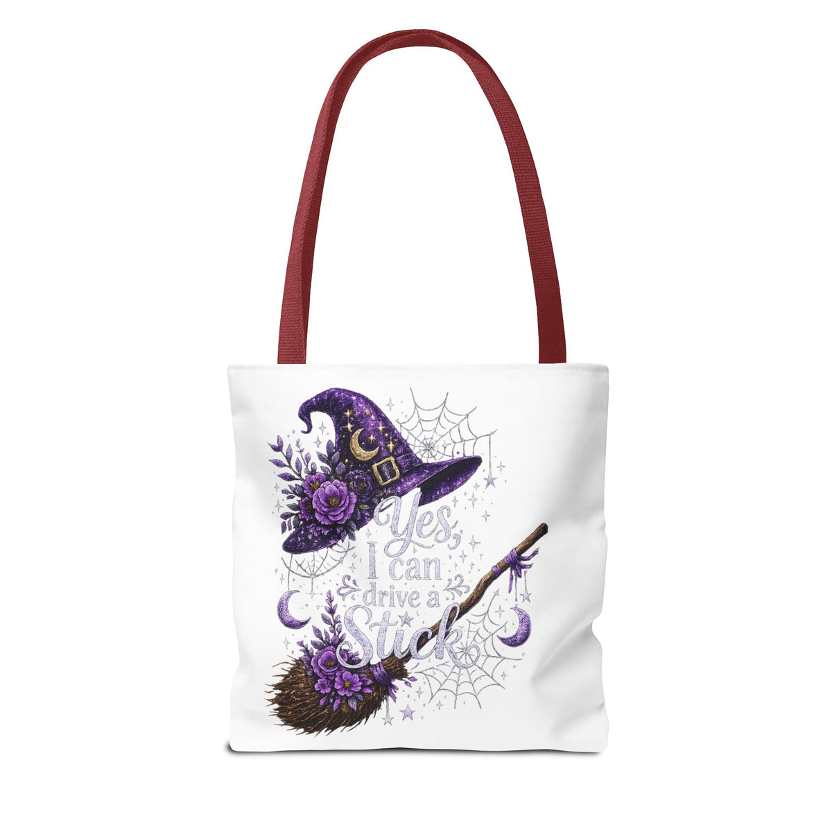 Yes I Can Drive a Stick Halloween Tote Bag | All-Over Print Printify