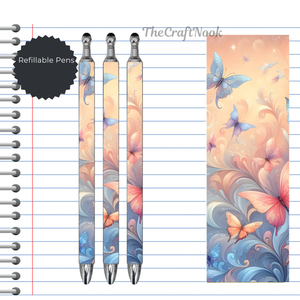 Butterfly Refillable Pens, multiple options and Images available. TheCraftNook