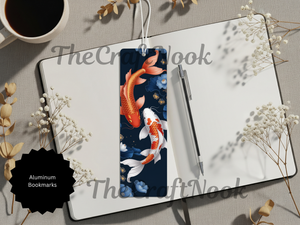 Koi Fish Bookmarks – Handcrafted Metal Bookmarks with Beads & Glitter TheCraftNook