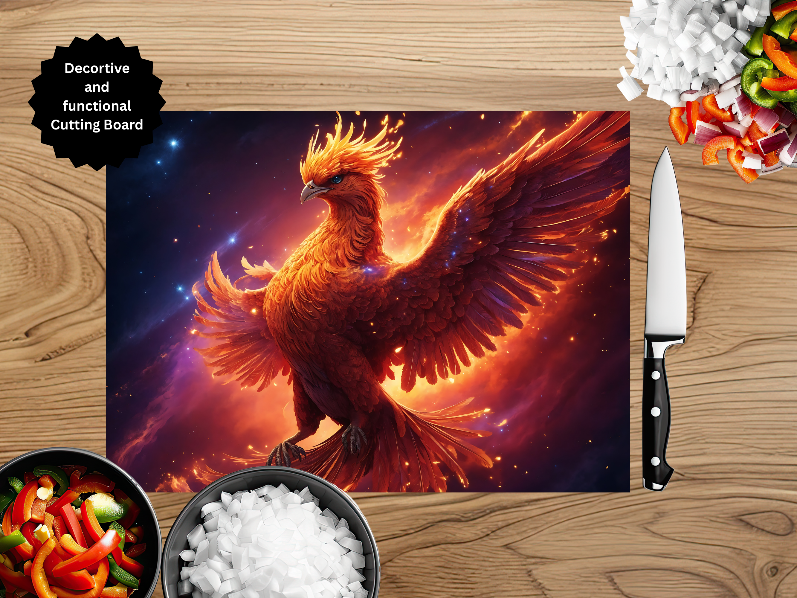 Phoenix Glass Cutting Board - Tempered Glass Kitchen