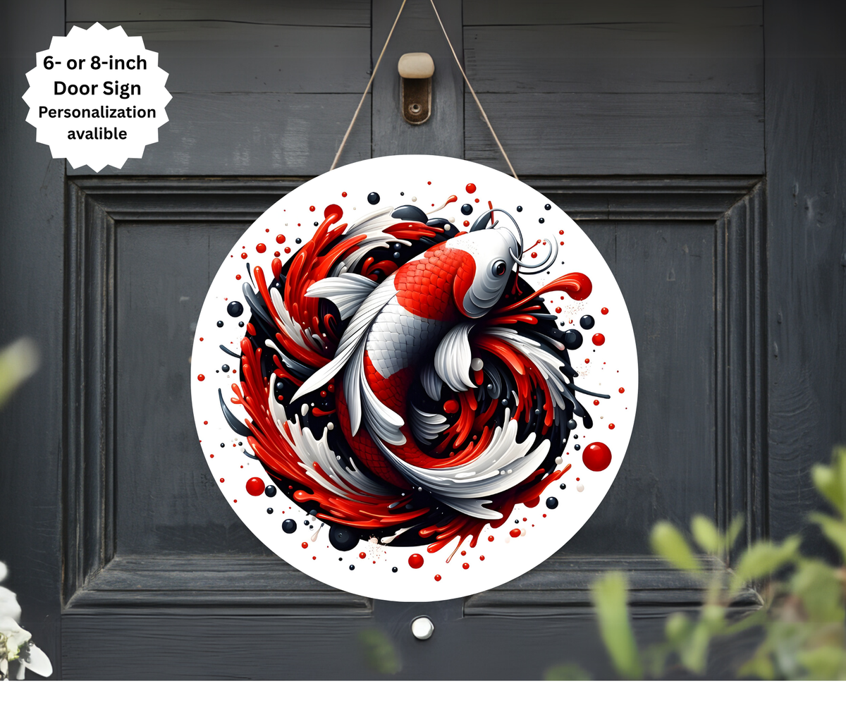 Koi Fish Door Signs TheCraftNook