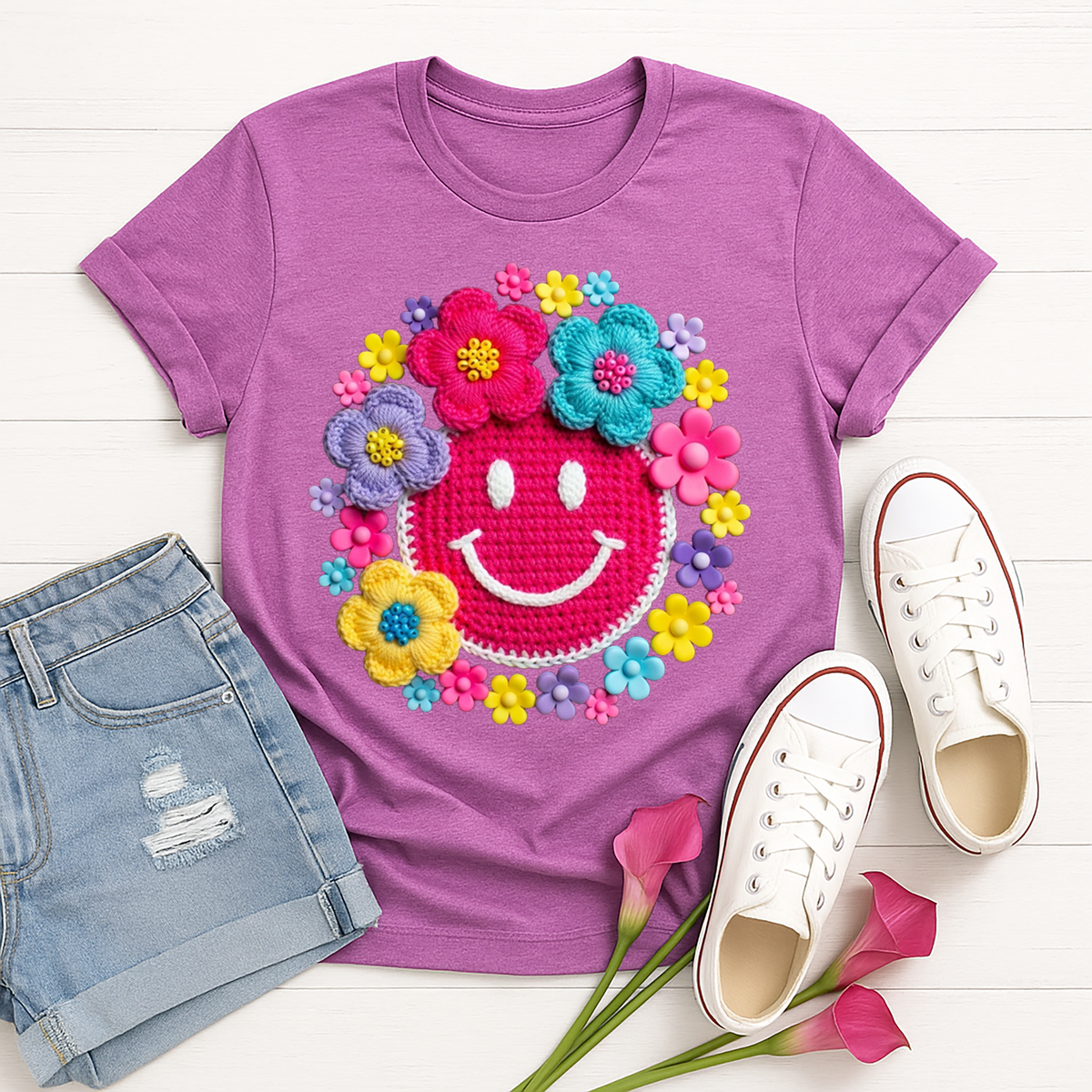 Foaux Yarn Smile Tee TheCraftNook
