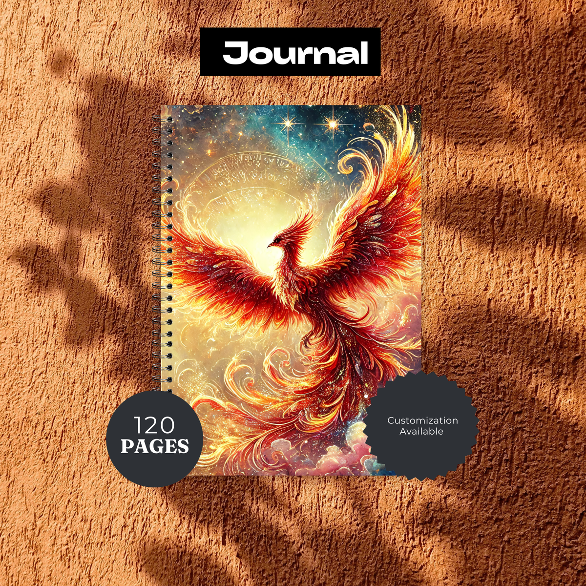 Phoenix Journal - 120 Page Lined Notebook for Writing & Planning TheCraftNook