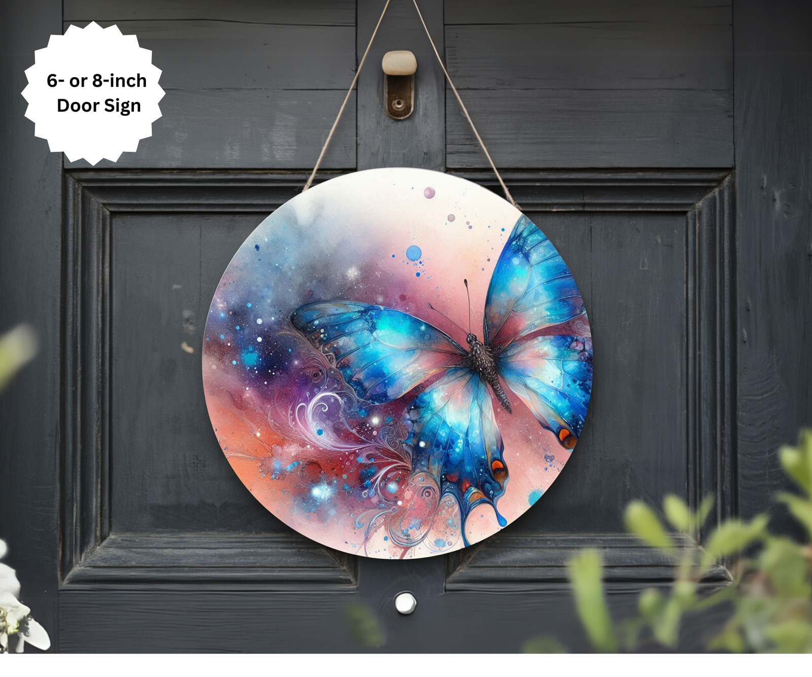 Butterfly Door Signs, Multiple images options. TheCraftNook