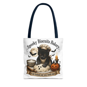 Spooky Biscuits Halloween Tote Bag | All-Over Print Printify