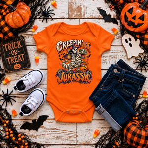 Creepin It Jurassic Halloween Baby Bodysuit TheCraftNook