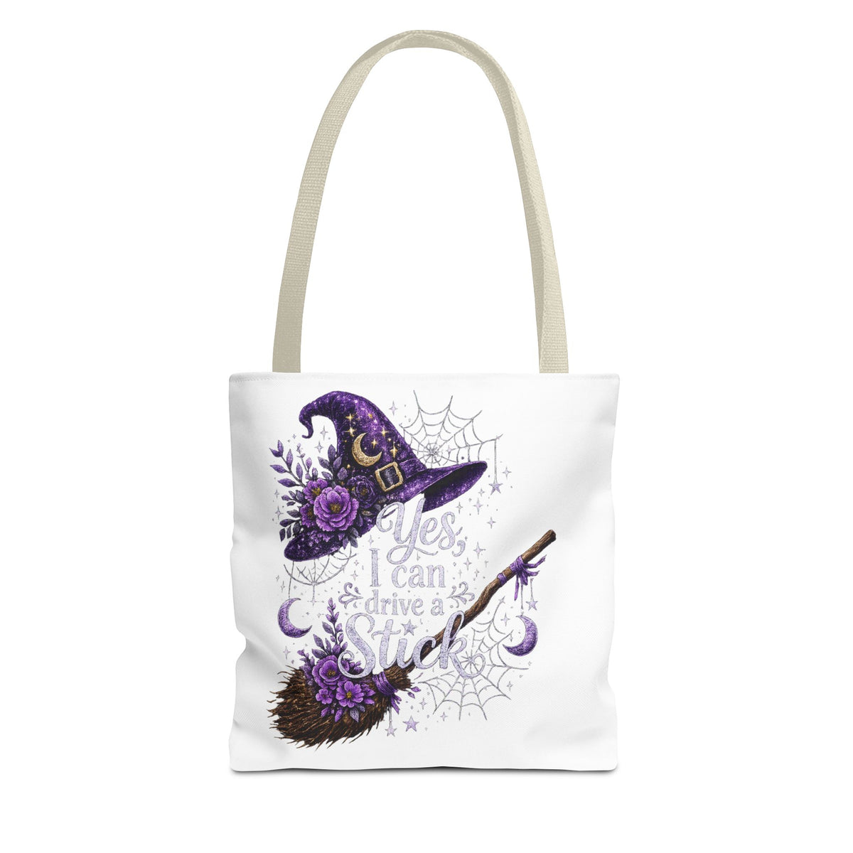 Yes I Can Drive a Stick Halloween Tote Bag | All-Over Print Printify
