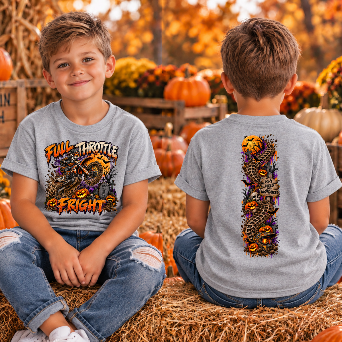 Kids Full Throttle Fright Front and back graphics TheCraftNook