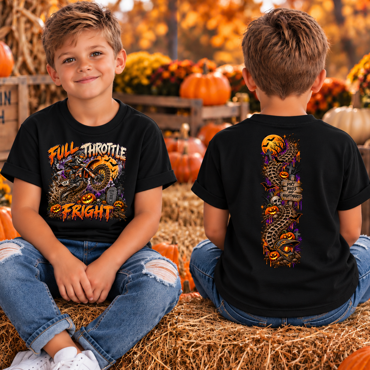 Kids Full Throttle Fright Front and back graphics TheCraftNook