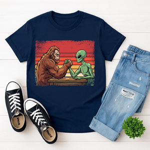 Bigfoot vs Alien Tee TheCraftNook