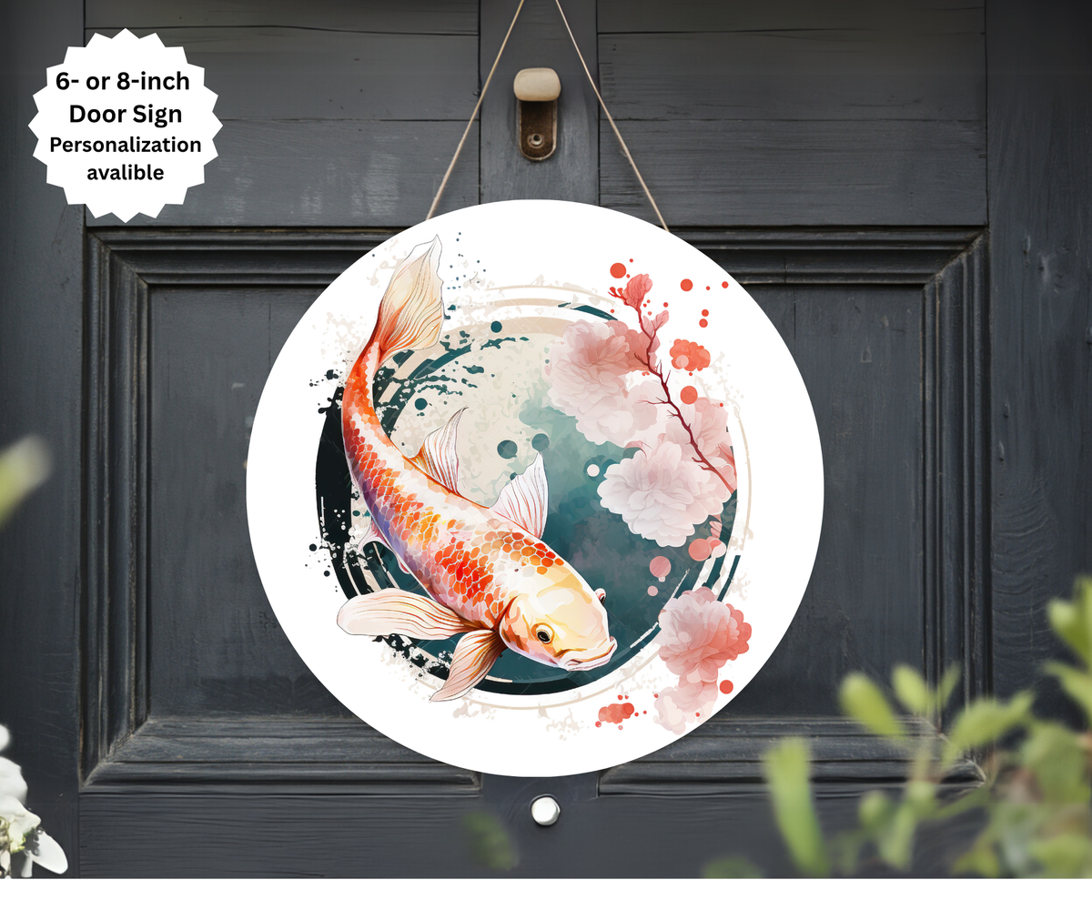 Koi Fish Door Signs TheCraftNook