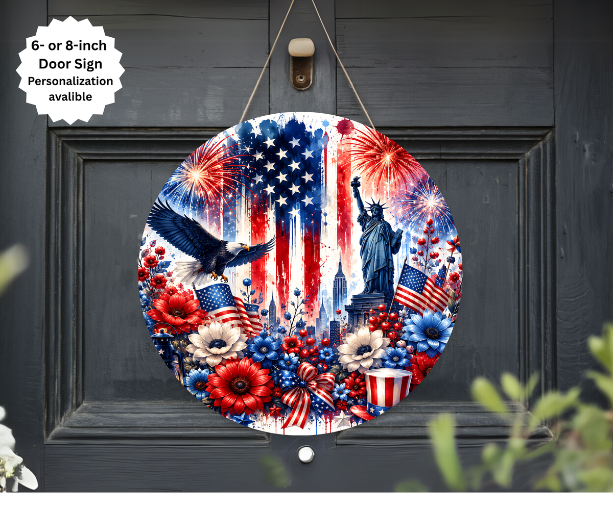 4th of July Door Signs TheCraftNook