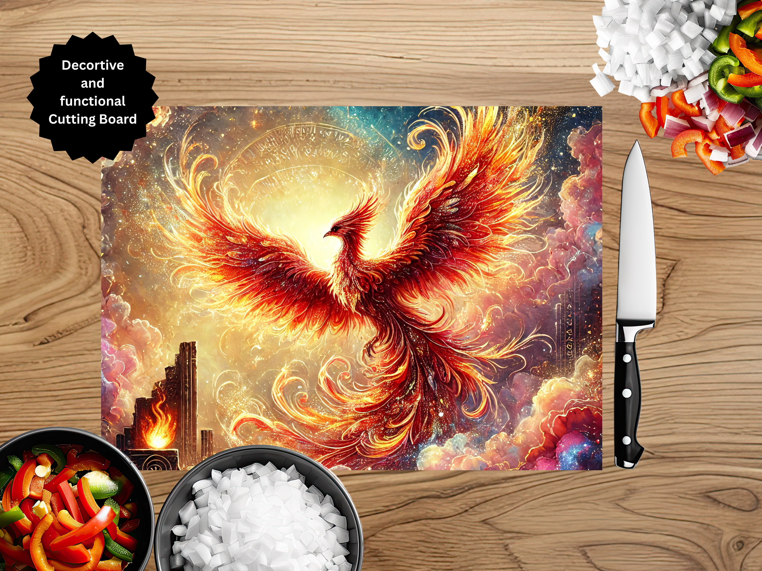Phoenix Glass Cutting Board - Tempered Glass Kitchen