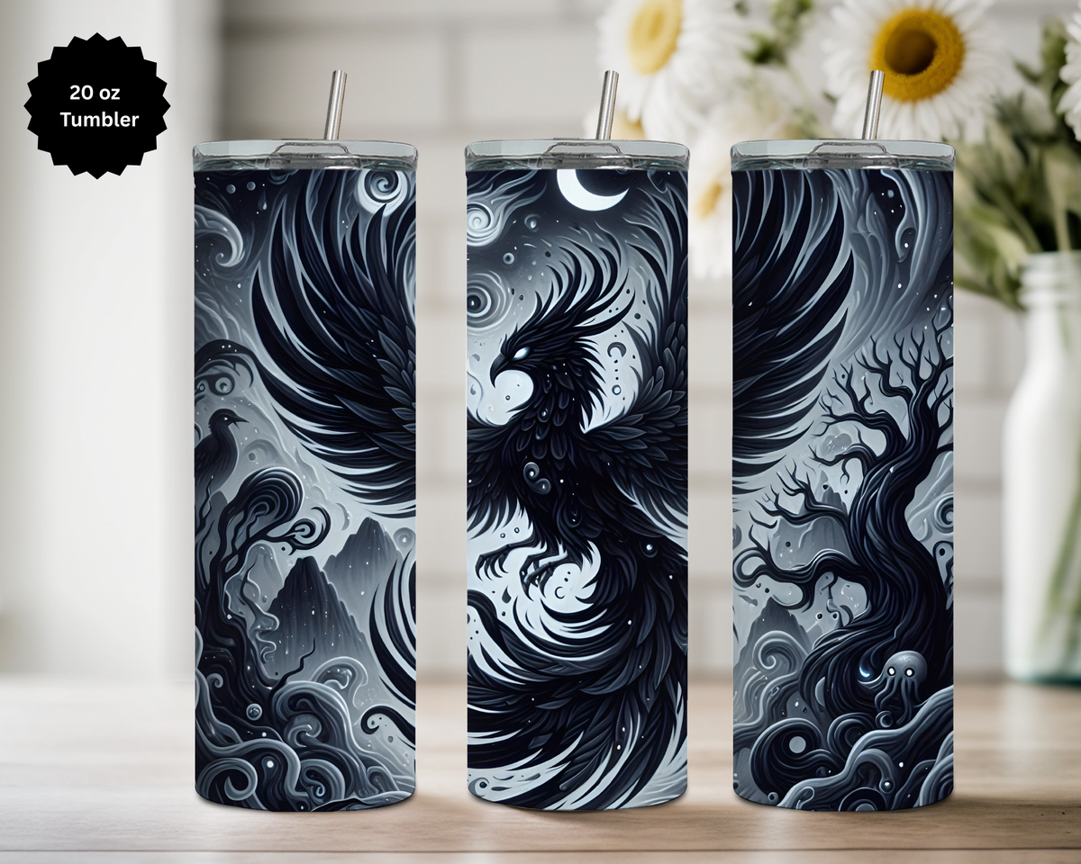 Phoenix 20 oz Stainless Steel Tumbler - Rise & Shine Collection TheCraftNook