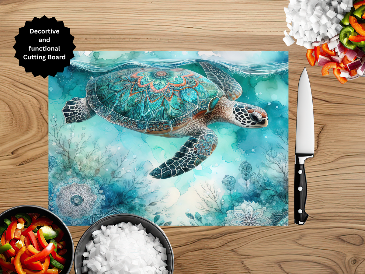 Sea Turtle Cutting Board TheCraftNook
