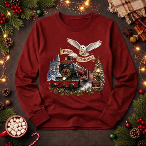 Happy Christmas Express Long Sleeve tee TheCraftNook
