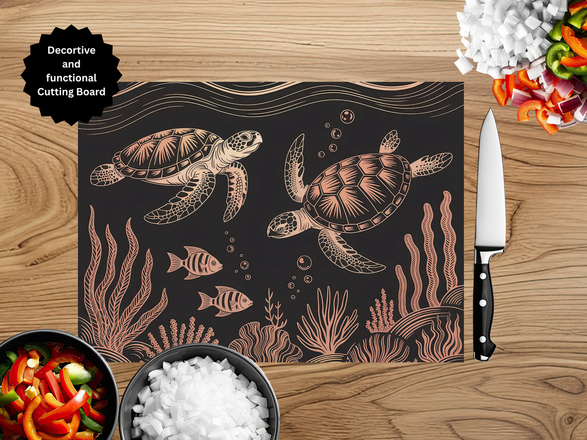 Sea Turtle Cutting Board TheCraftNook