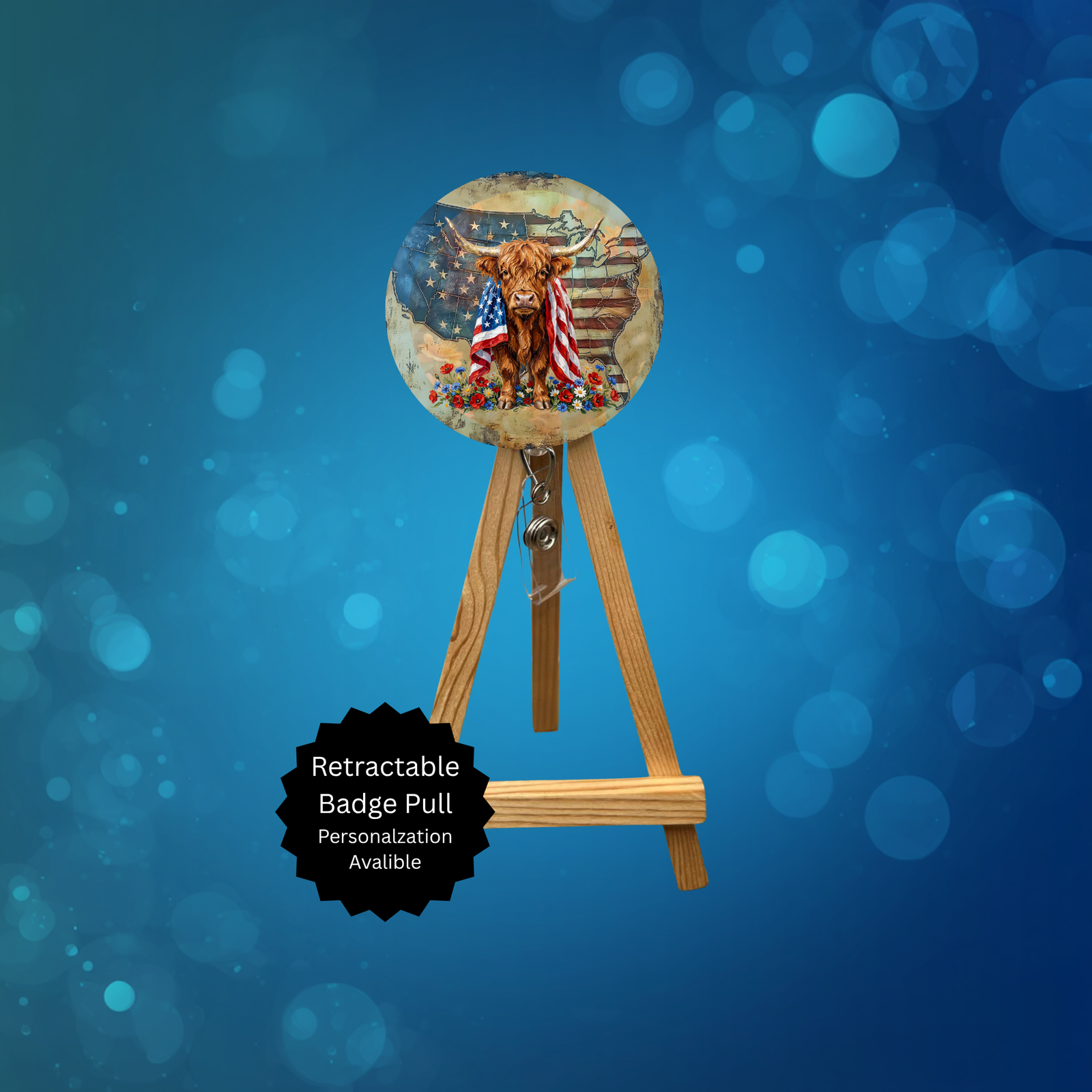 4th of July badge Pull TheCraftNook