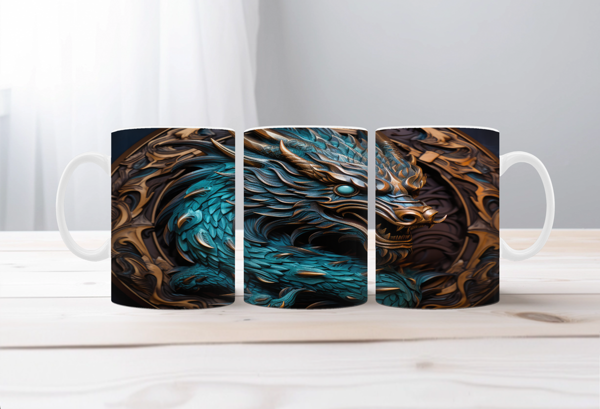 Majestic Dragon Scales Coffee Mug TheCraftNook