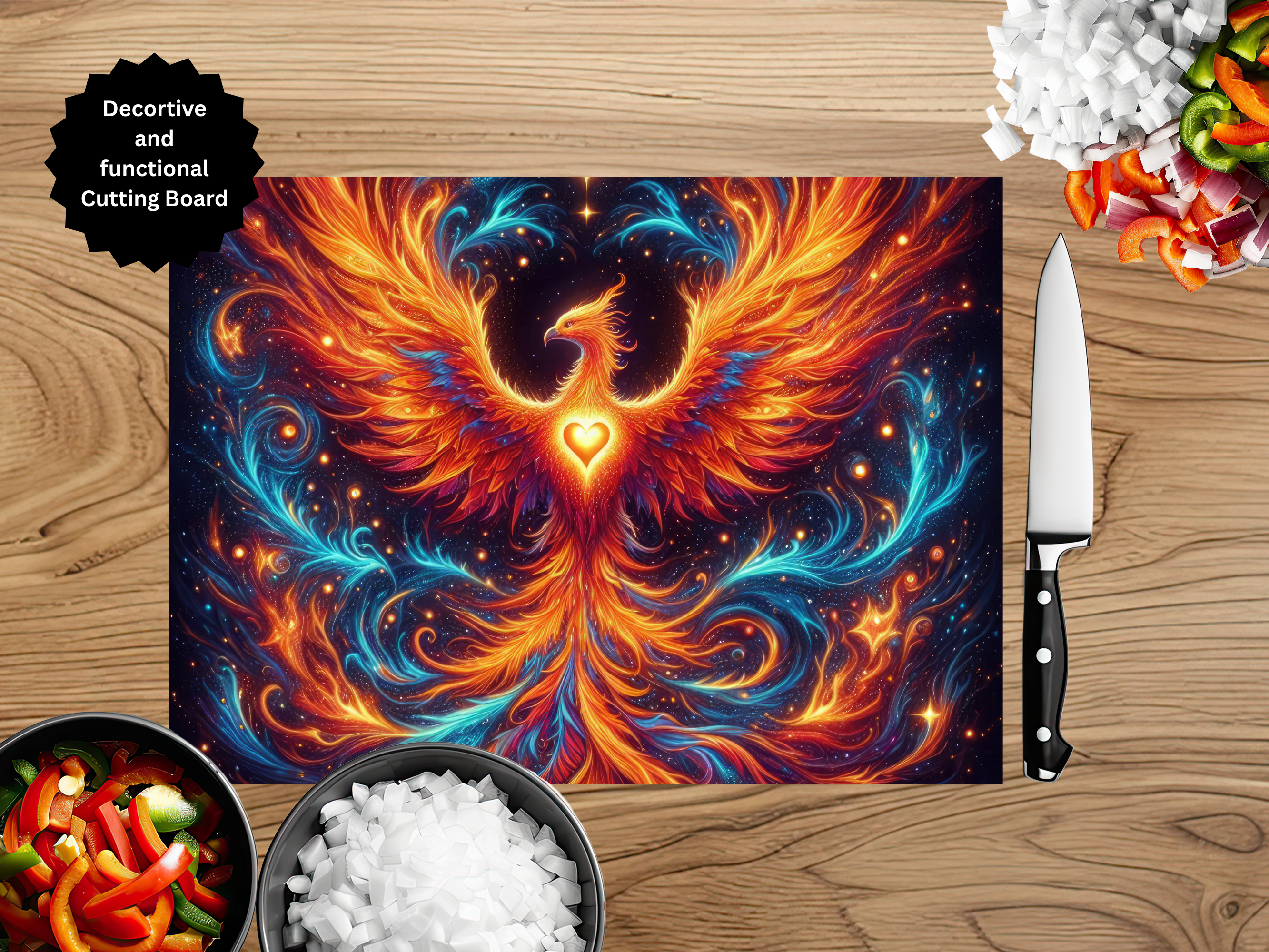 Phoenix Glass Cutting Board - Tempered Glass Kitchen