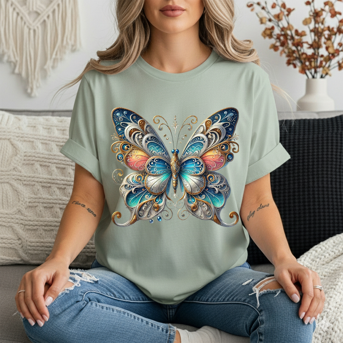 Fancy Butterfly Tee TheCraftNook