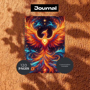 Phoenix Journal - 120 Page Lined Notebook for Writing & Planning TheCraftNook