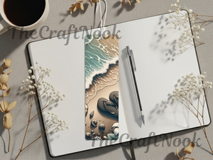 Aluminum Metal Bookmarks, Beach Images TheCraftNook