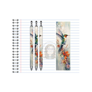Refillable Pens, Hummingbird Images. Let your writing bloom. 🌸✨multiple options and Images available TheCraftNook