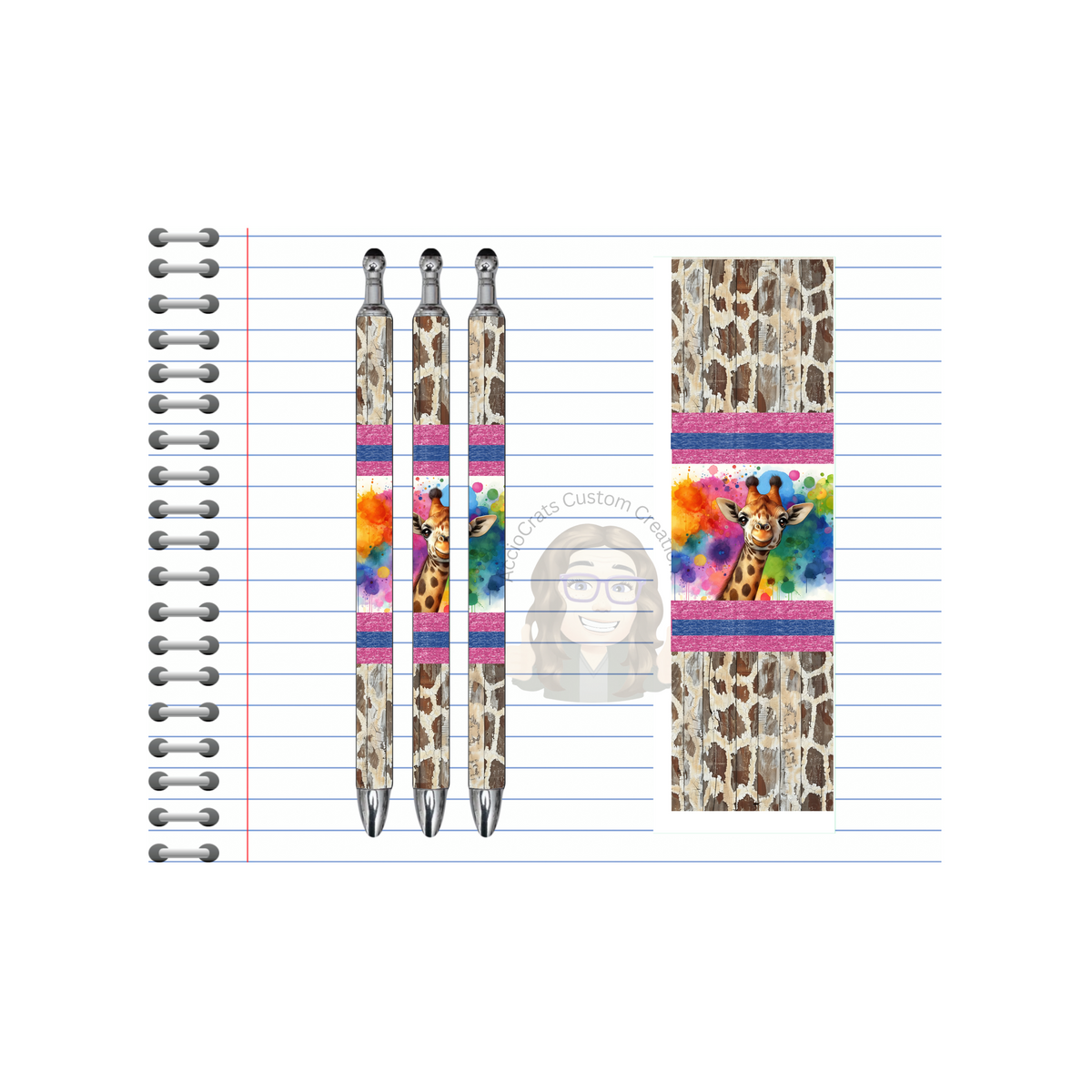 A long‑necked twist on everyday writing, Refillable Pens, Giraffe Images multiple options and Images available. TheCraftNook