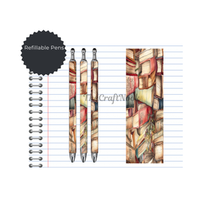 Refillable Pens, Once Upon a Pen – Book Lover Writing Pen. Multiple options and Images available TheCraftNook