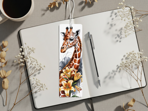 Stand tall in your reading adventures, Aluminum Metal Bookmarks, Giraffe Images TheCraftNook