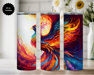 Phoenix 20 oz Stainless Steel Tumbler - Rise & Shine Collection TheCraftNook
