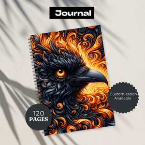 Phoenix Journal - 120 Page Lined Notebook for Writing & Planning TheCraftNook
