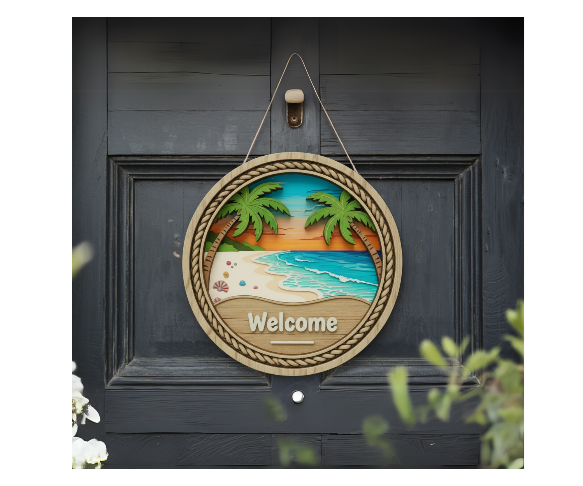 Salty Air Welcome Door Signs