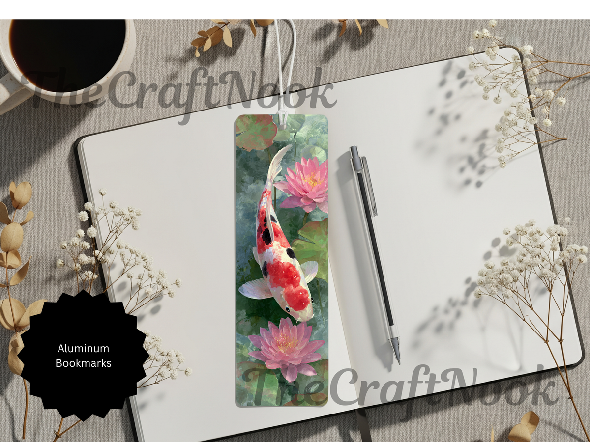 Koi Fish Bookmarks – Handcrafted Metal Bookmarks with Beads & Glitter TheCraftNook