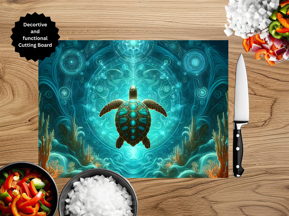 Sea Turtle Cutting Board TheCraftNook