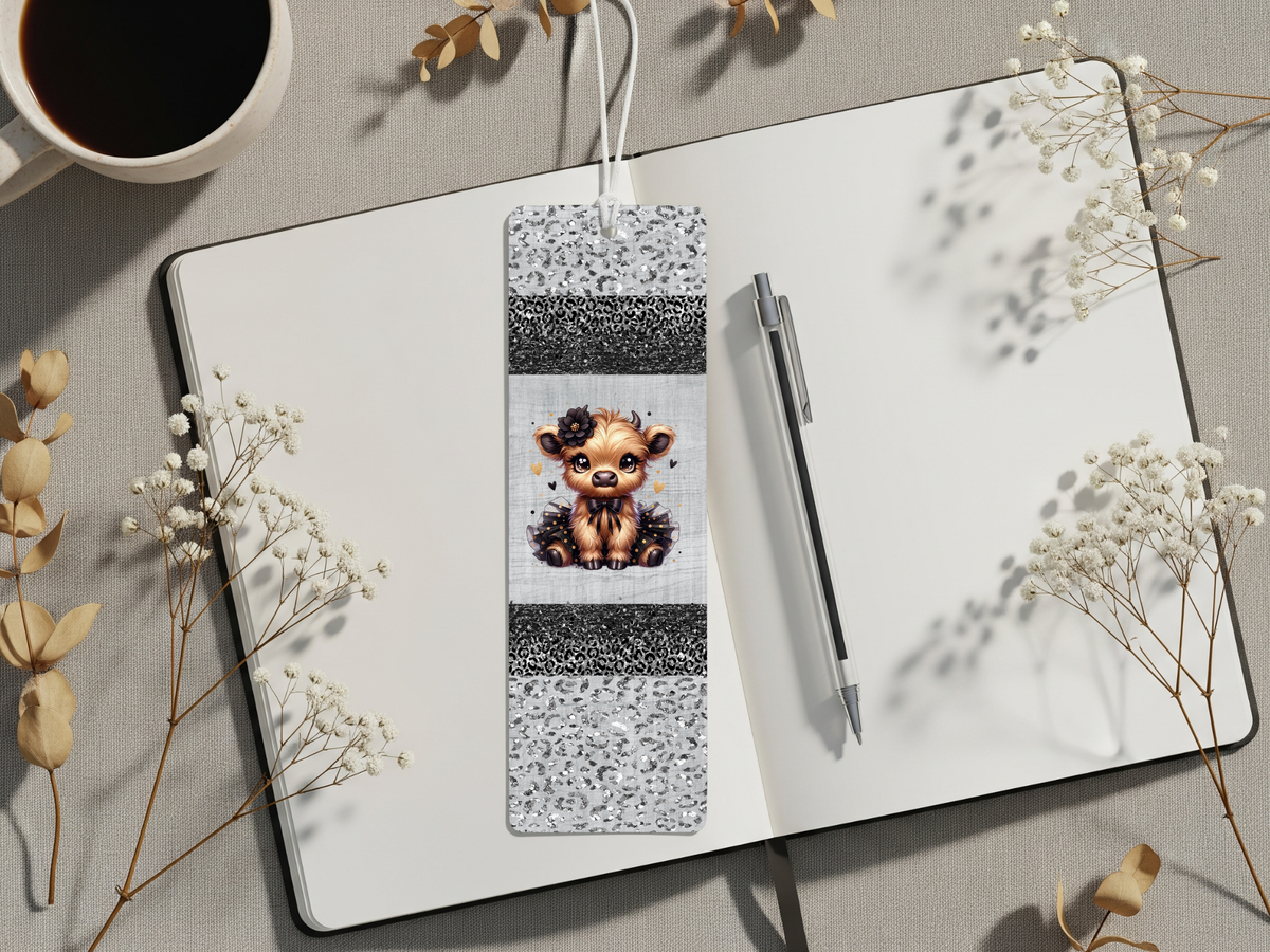 Aluminum Metal Bookmarks, Highland Cow Images For readers who prefer their page‑holders with bangs and horns TheCraftNook